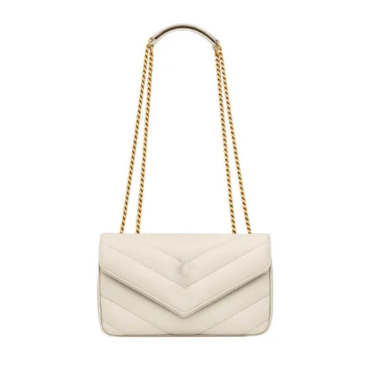 Tasche Small Matelassé Lammleder Weiß – SL SIENNA 